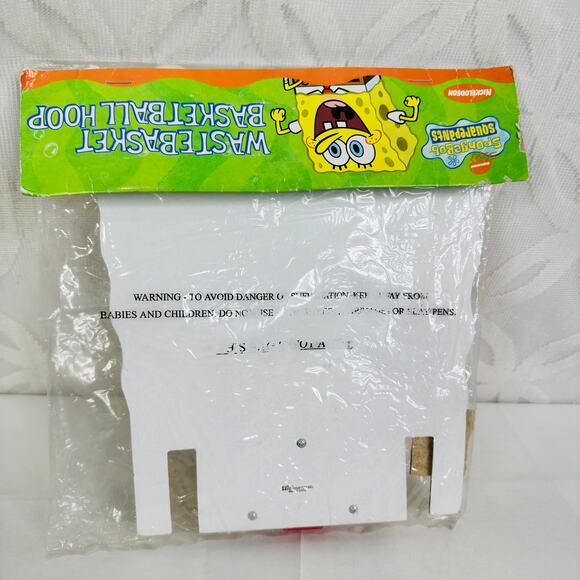5 for $25| Nickelodeon SpongeBob SquarePants Wastebasket Basketball Hoop 2003 - Picture 7 of 8